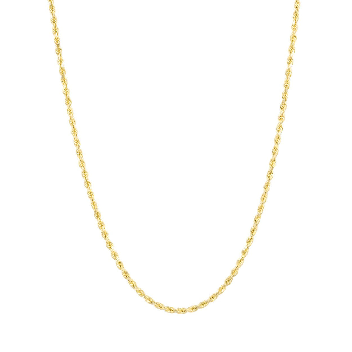 SOLID GOLD DIAMOND-CUT ROPE CHAIN