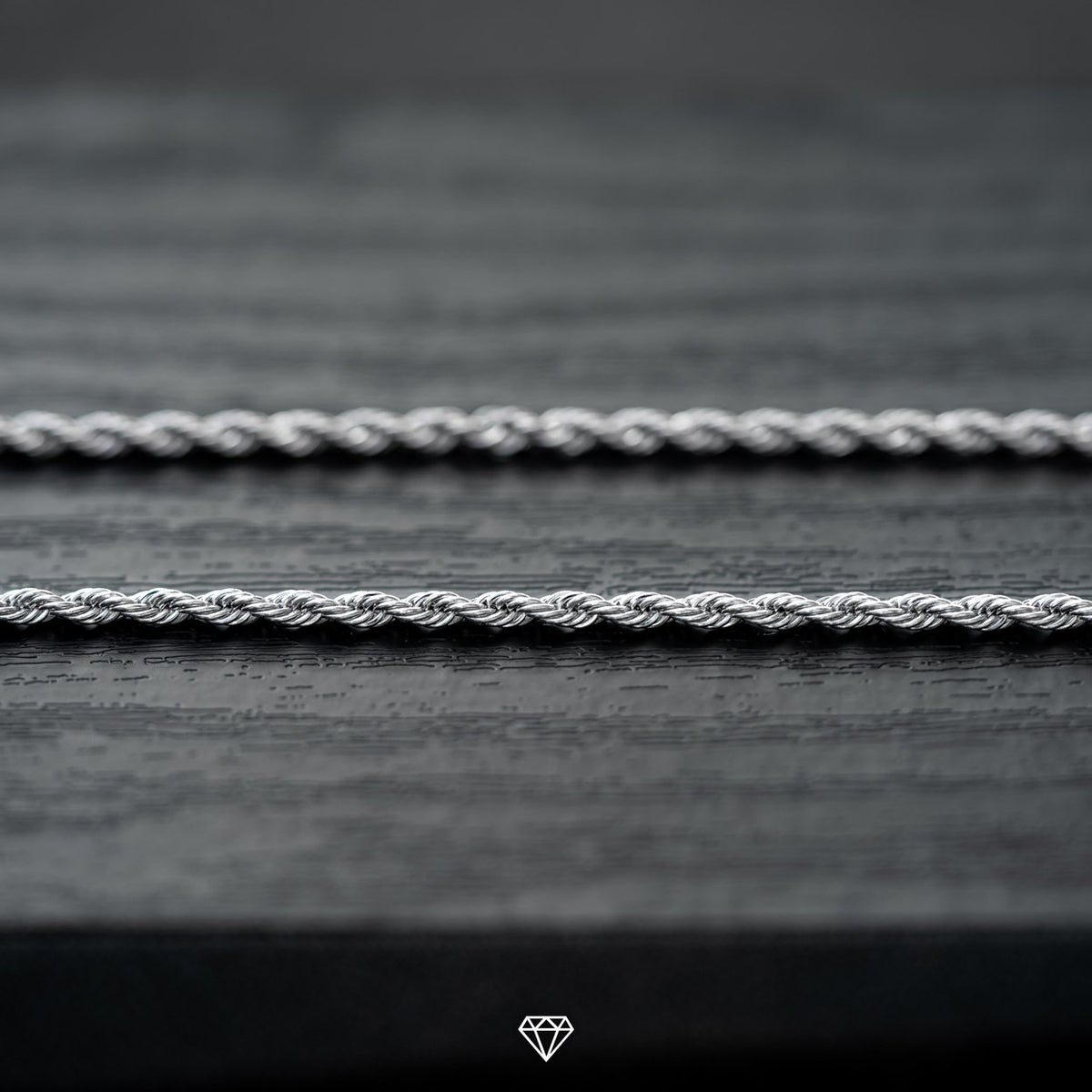 ROPE CHAIN IN WHITE GOLD (2MM)