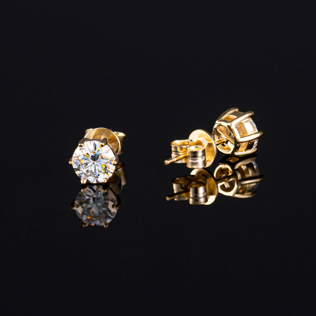Moissanite Gold Earrings