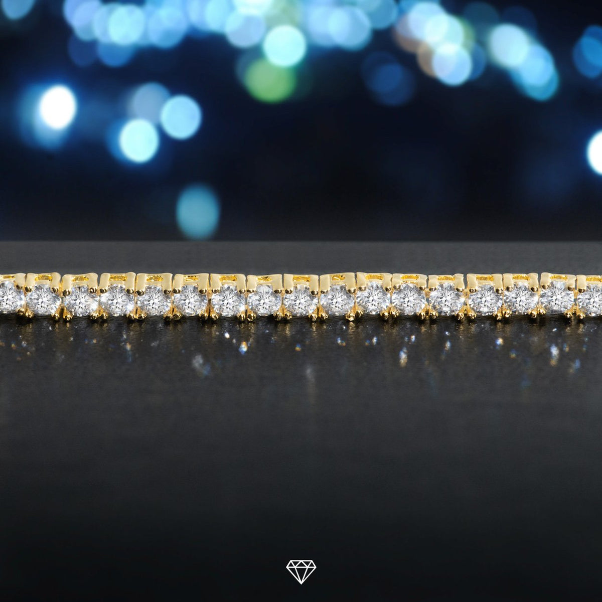 DIAMOND TENNIS BRACELET IN YELLOW GOLD (3MM)