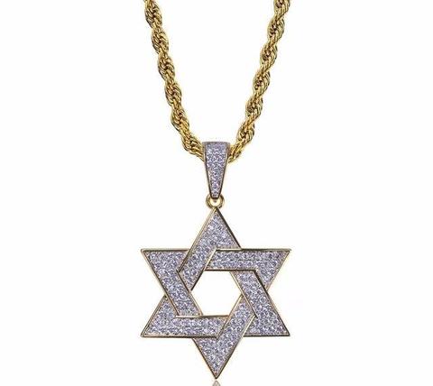 Flooded Star Of David Necklace